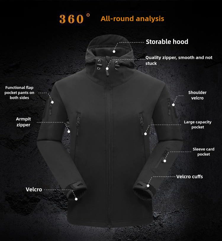 Men's Tactical Jacket and Pants Set Military Hunting ACU Uniform 2PC Apparel Suit Multiple Pockets（Khaki XXL
