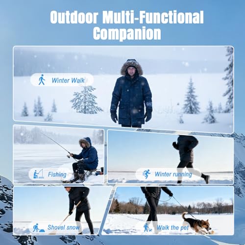Universal 5-Tooth Ice Cleats for Shoes Boots, Non-Slip Gripper Spikes Ice Traction Cleats, Winter Outdoor Anti-Skid Shoe C...