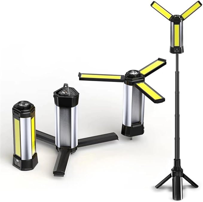 Rechargeable Camping Lights,Telescopic & Collapsible Mobile Lighting,LED Camping Lantern,Built-in 6000mAh Battery Work Lig...