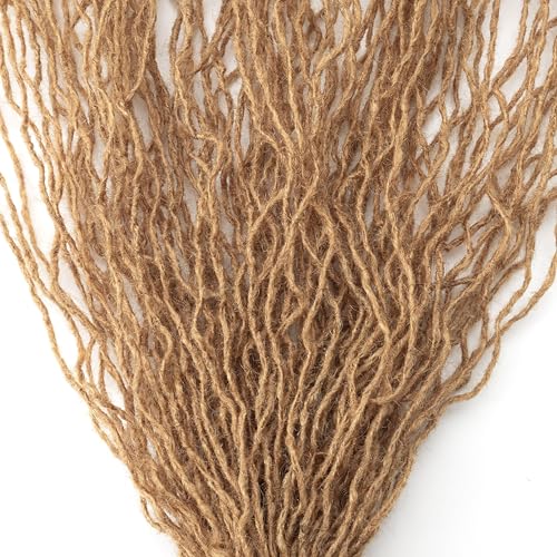 EV&ET Handmade Interlocking Sisterlocks Curly Tips 100% Real Human Hair Permanent Micro Locs Extensions Natural Looking Soft Dreadlocks Can Be Bleached and Dyed (#27 40pieces, 10inch 0.2cm)