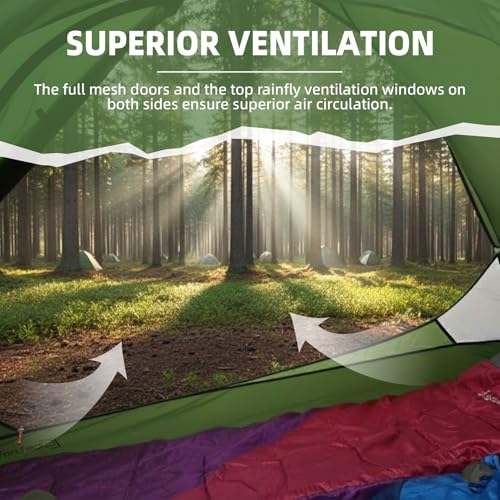Clostnature Lightweight Backpacking Tent - 1/2 Person 4 Season Ultralight Waterproof Camping Tent, Large Size Easy Setup T...