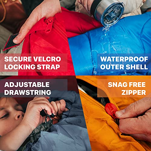 MalloMe Sleeping Bags for Adults Cold Weather & Warm - Backpacking Camping Sleeping Bag for Kids 10-12, Girls, Boys - Ligh...