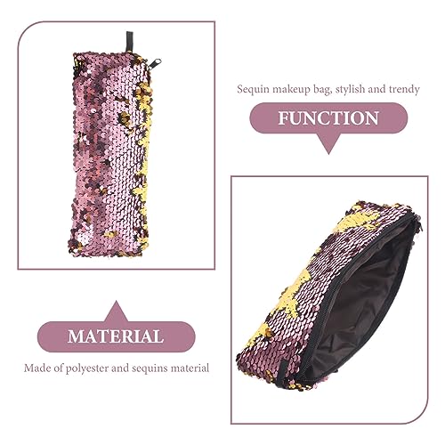 minkissy Sequin Makeup Bag Travel Makeup Bag for Women Travel Cosmetic Pouch Glitter Organizer Women Girls Portable Sequin...