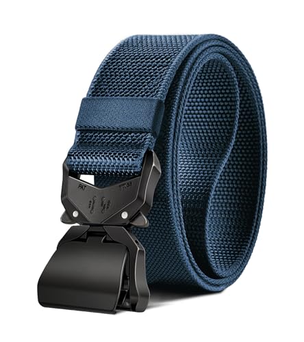 Men's Tactical Belt,Military Rigger Elastic Nylon Belt fo Gift Men Work Heavy Duty 1.5",QUICK RELEASE