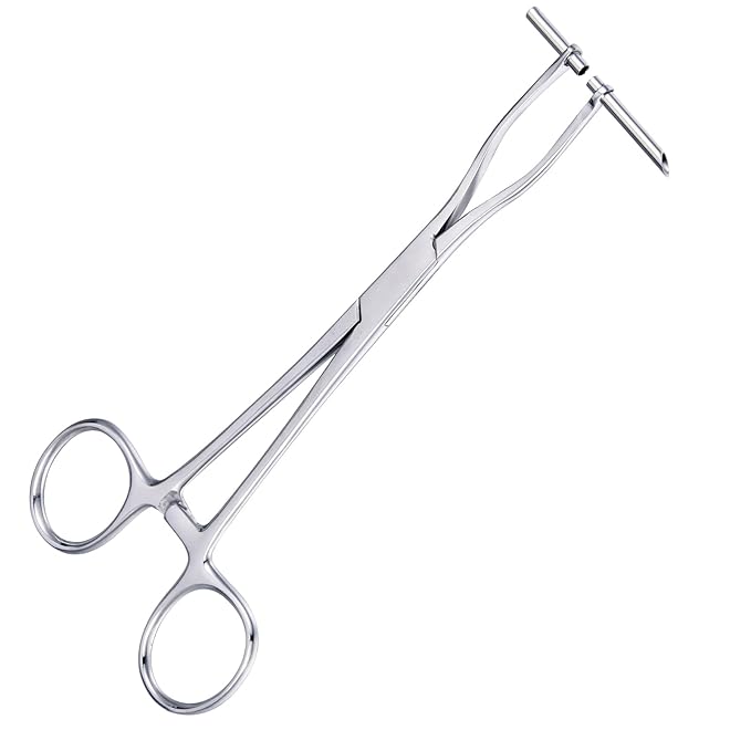 DJCIW Septum Piercing Clamps, 6.3" Piercing Pliers Surgical Stainless Steel Piercing Tools for Nose Septum Ear Cartilage Industrial Piericng Tube Forceps Pliers