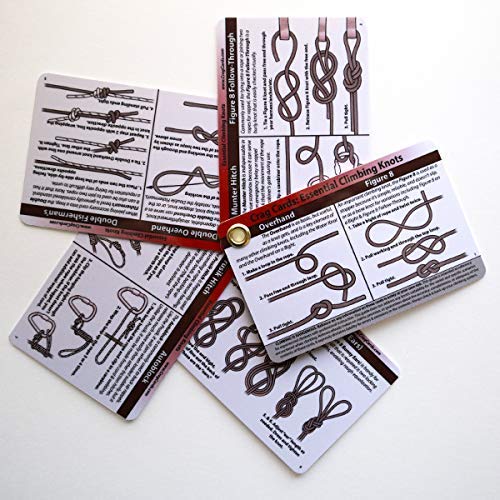 Crag Cards Rock Climbing Knots Pocket Guide: 19 Essential Belay, Rappel, Anchor, and Rescue Rope Knots for Rock Climbers