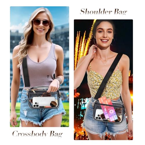 Aodotx Clear Bag Stadium Approved, Clear Crossbody Bag Purses for women for Concert, Sports, Festivals