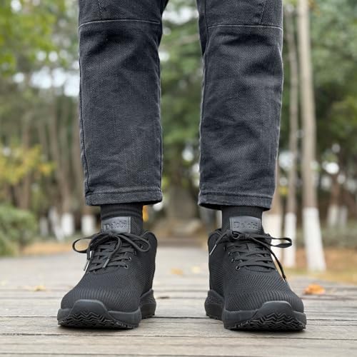 AEHAO Men's Non Slip Work Boots Slip Resistant Chef Shoes for Food Service Kitchen Restaurant Working Ankle Boot Casual Ou...