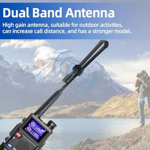 BAOFENG Ham Radio Handheld Long Range 5RM 10W Walkie Talkies Rechargeable Battery NOAA Weather Receiver Two Way Radio with USB-C Charger,Tactical Antenna for Hunting Hiking,2 Pack