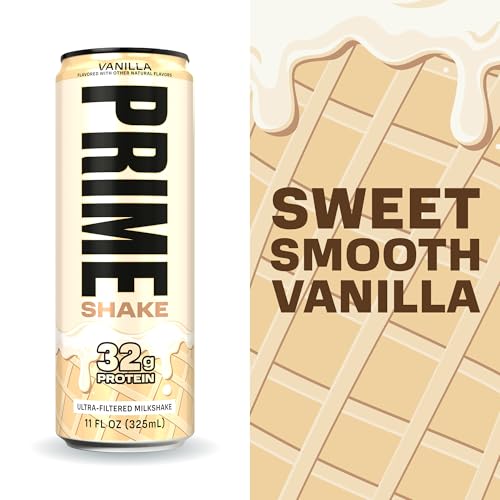 PRIME Protein Shake, Vanilla, 32g Protein for Muscle Support & Recovery, Ultra-Filtered Milk, Lactose Free, Low Sugar, Low...