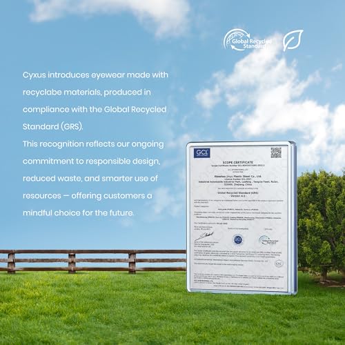 Cyxus Blue Light Blocking Glasses for Men Woman Semi Rim Computer Gaming Office Study Eyeglasses with UV Protection 8001