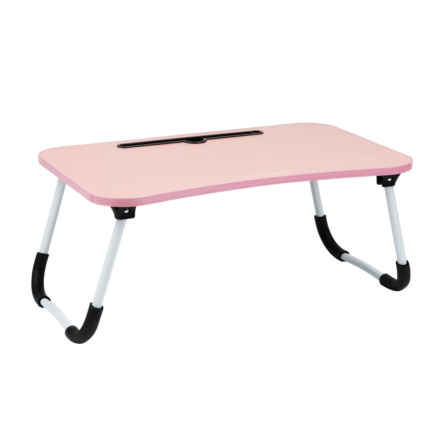 Mind Reader Lap Desk Laptop Stand, Bed Tray, Folding Legs, Couch Table, Portable, MDF, 23.25" L x 13.75" W x 10.5" H, Pink