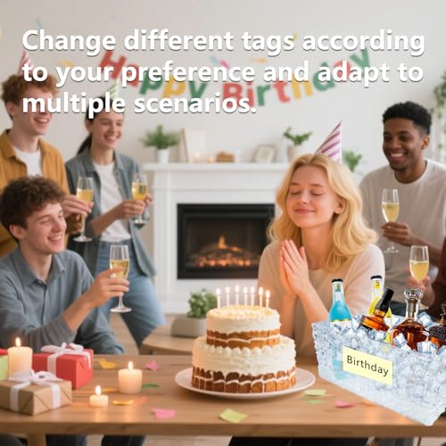Plastic Colorful Ice Bucket for Parties,15Liter/4 Gallon Big LED Light Beverage Tub,Ice Bucket for Champagne/Beer/Drink/Wi...