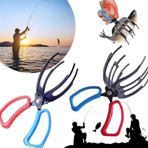 Valentines Day Gifts for Him 2 Packs 2/3 Claw Fish Gripper, Metal Fishing Pliers Gripper Catch Fish Control Clamp,Three Te...