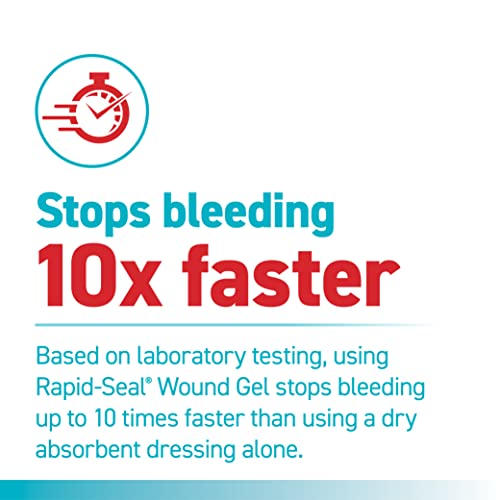 Rapid-Seal Wound Gel (1 Tube) | Stops Bleeding in Seconds | Ideal for Cuts, Scrapes, Razor Nicks for Emergency First Aid S...