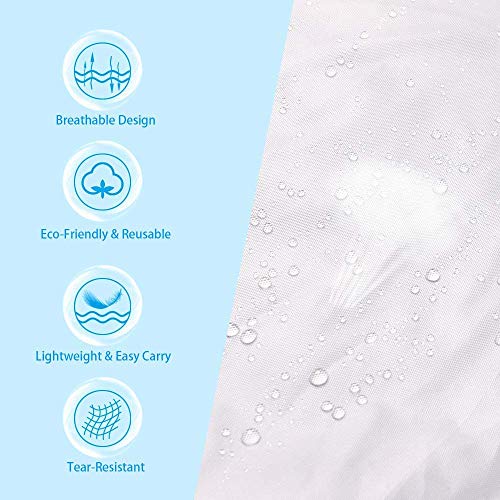 RUISHYY Rain Poncho for Kids (2 Pack), Reusable EVA Children Raincoat Ponchos Rain Jacket with Hood for 6-14 Girls Boys