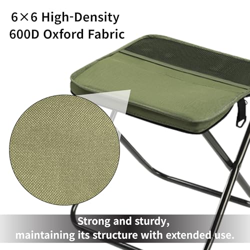 Arimanile Folding Camp Stool, Lightweight Foldable Camping Stool, Compact Mini Chair for Outdoor Activities, Hiking, Fishi...