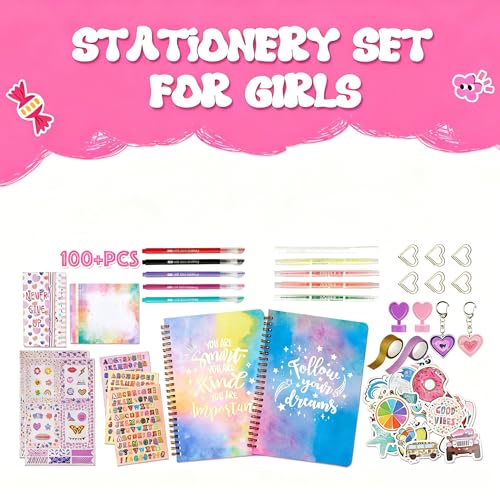 OIHEW DIY Journal Kit for Teen Girls, Stationary & Diary Set with Stickers,Make Your Own Art Crafts Journaling Kit for Twe...