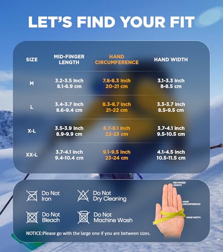 UMEWARM Winter Gloves Men Women Made with 3M Insulation, -20℉ GEANI-TEX Waterproof & Windproof Gloves for Cold Weather