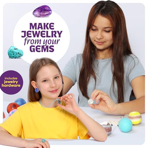 Dan&Darci Galaxy Gem Dig Kit for Kids - Gemstones Digging Science Kits for Kid Age 6-7, 6-8, 8-10 - Gifts for 6 7 8 9 10 1...