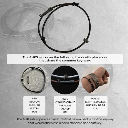 Bracelet Car Window Breaker Wrist Strap Escape Tool Tungsten Carbide Bead and Handcuff Key (AHK3) Car Emergency Self Rescu...