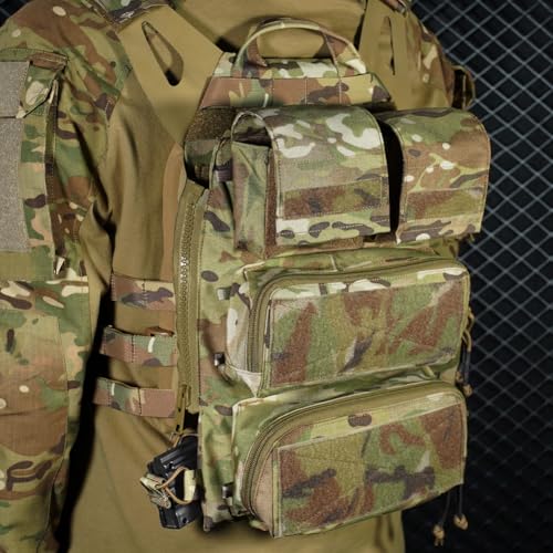 KRYDEX Tactical Modular Zip On Backpack for Vest JPC2.0 CPC AVS Zipper Molle Back Panel (MC)
