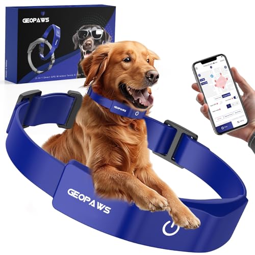 GPS Electric Dog Fence with Free App, Wireless Fence System with Training Collar, Adjustable of Dogs Portable Fence for Ou...
