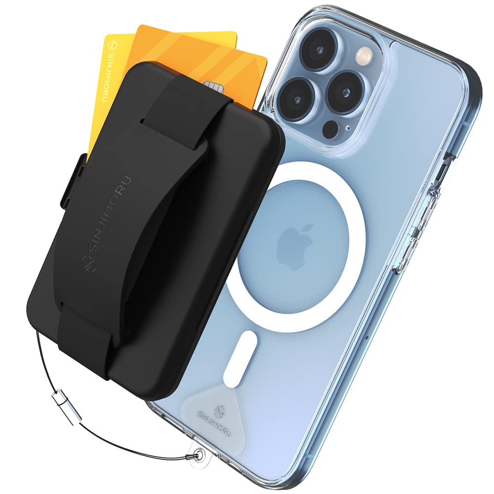 Sinjimoru For Magsafe Wallet, Secure Hard Lock Magnetic Card Holder As A Magsafe Stand And Magsafe Grip For Iphone 16 15 14 13 1