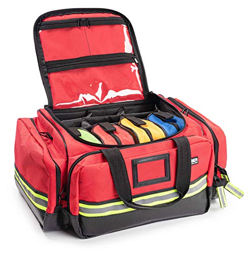 Scherber Fully-Stocked First Responder Professional Advanced EMT/EMS Trauma Kit | HSA/FSA Approved | Reflective Bag w/10+ ...