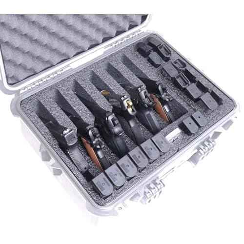 Case Club Foam Only to Fit Apache 4800 (Harbor Freight) - 6 Pistol & Accessory Foam Set