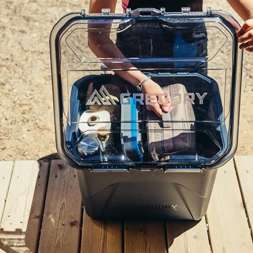 Gregory Alpaca 50L Waterproof Gear Organization/Camping Gear Box with Transparent Removeable Lid, Mirage Tan