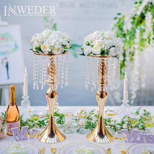 Inweder Flower Balls Centerpieces for Tables: 10 PCS White Flowers for Centerpieces Floral Arrangements Centerpiece for We...