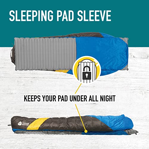 Sierra Designs Cloud 35 Degree DriDown Sleeping Bag Ultralight Zipperless Down Sleeping Bag for Backpacking and Camping