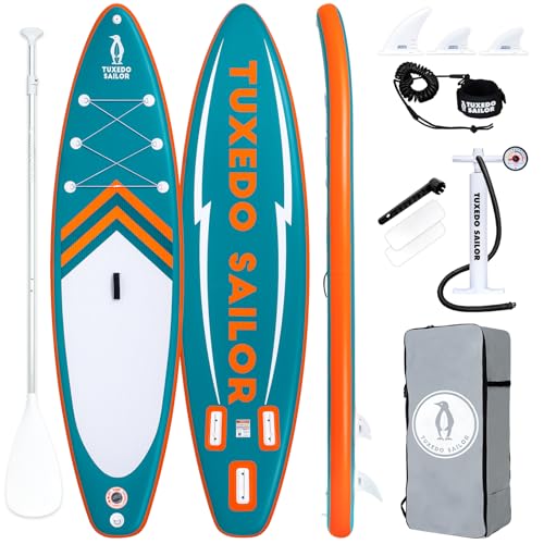 Tuxedo Sailor 10'6"×33"×6" Inflatable Stand Up Paddle Board with Premium SUP Accessories,Paddle Boards for Adults & Youth ...