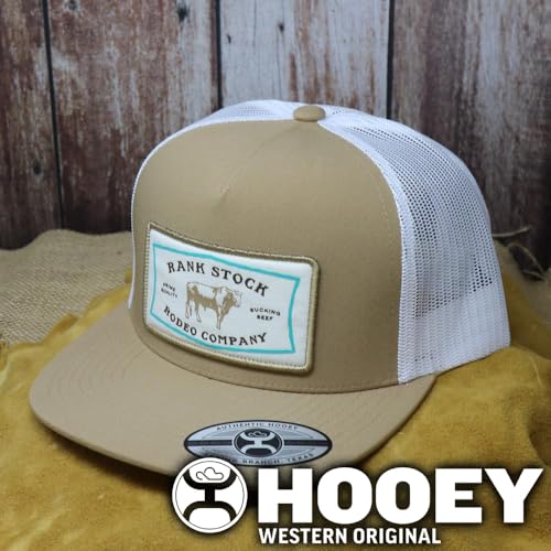 HOOEY Rank Stock Trucker Hat for Men – Adjustable Snapback Mesh Baseball Cap - Western Rodeo Work & Casual Wear
