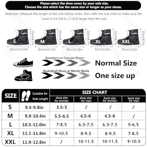Waterproof Boot Covers, Reusable Rain Shoe Covers Non-Slip Waterproof Shoes Boots for Outdoor Cycling Camping Fishing Travel