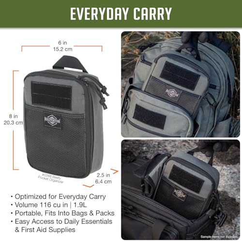 MAXPEDITION Beefy Pocket Organizer, Compact, MOLLE-Compatible, 1000D Nylon Tactical Pouch, Everyday Carry Tool and Gear St...