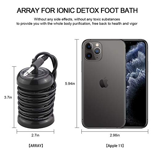 Ionic Foot Bath Detox Machine, Foot Spa Mchine for Home Use, Ionic Detox Foot Bath System, Include Collapsible Basin, Far Infrared Belt, Wrist Strap, Perfect for Seniors