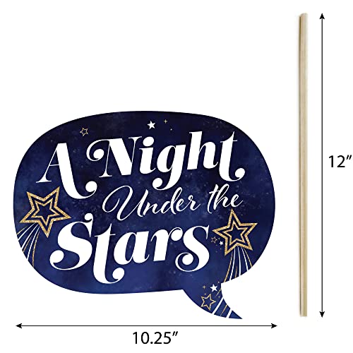 Big Dot of Happiness Starry Skies - Under The Stars Photo Booth Props, Galactic Party Supplies, Gold Celestial Party Photo...