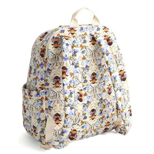 Vera Bradley Women's Bancroft Backpack - Premium Cotton, Bee Garden, One Size