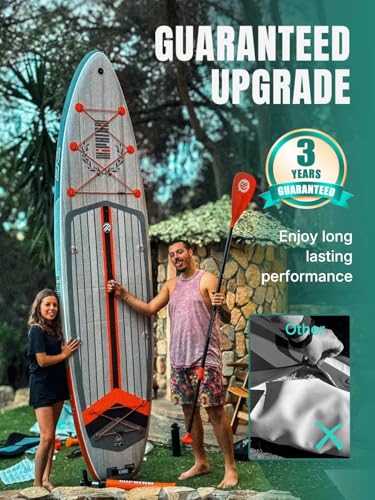 Niphean (Extra Large) Inflatable Paddle Board, SUP for 2+1 People/Family and 4-Layer Insulated Paddle Board Cooler Box