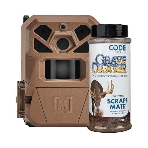 Moultrie Edge 2 Cellular Trail Camera and Code Blue Scrape Mate Bundle
