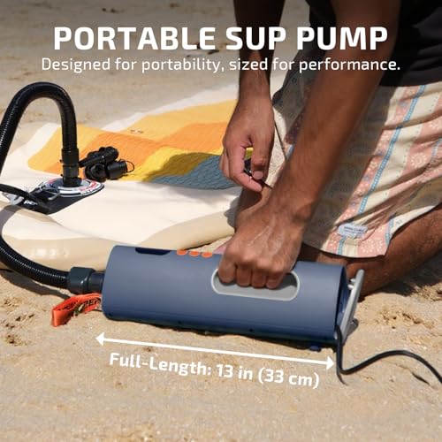 Swonder SeaFalcon Paddle Board Pump, Portable 12V DC Electric Air Pump with Cable Storage, Auto Shut-Off & 7 Nozzles for I...
