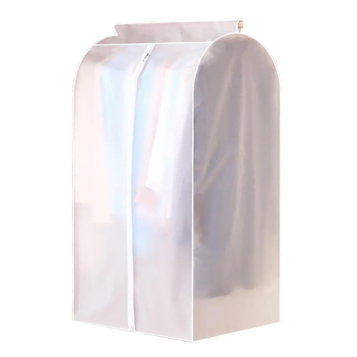 BAG WIZARD Clear Hanging Garment Bags for Closet Storage, Zipper Clothing Covers Cloth Protector for Wardrobe, 43 Inch, Set of 2