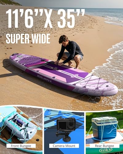 ZLX 11'6×35" Inflatable Stand Up Paddle Board with 50PSI Electric Paddle Board Pump