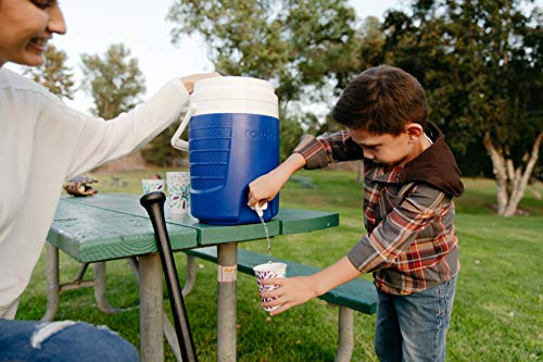 Triplenet Pricing 2 Gallon Portable Sports Cooler Water Beverage Dispenser, Insulated Cooler Dispenser, Majestic Blue 41150