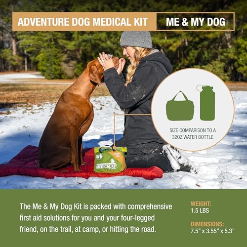 Adventure Medical Kits Me & My Dog Medical Kit - Human & Canine First Aid Essentials - Includes Cold Pack, SOL Emergency B...