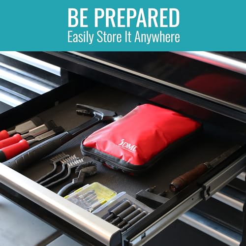 DMI 298-Piece Complete Emergency First Aid Kit, Treats Pain, Swelling, Cuts, Scrapes & Burns, Complete First Aid Guide Inc...