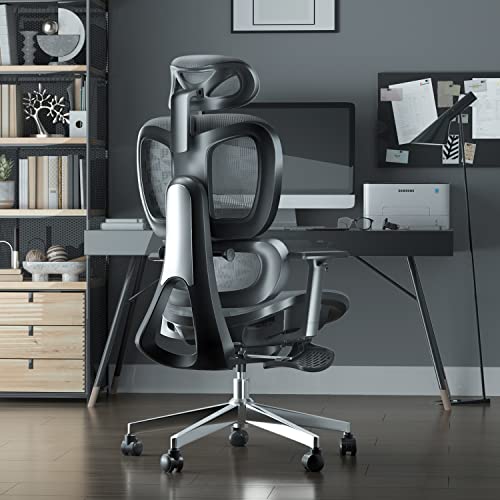PatioMage Ergonomic Office Chair, Big and Tall Desk Chair with Adjustable Lumbar Support & Seat Depth, High Back Computer ...