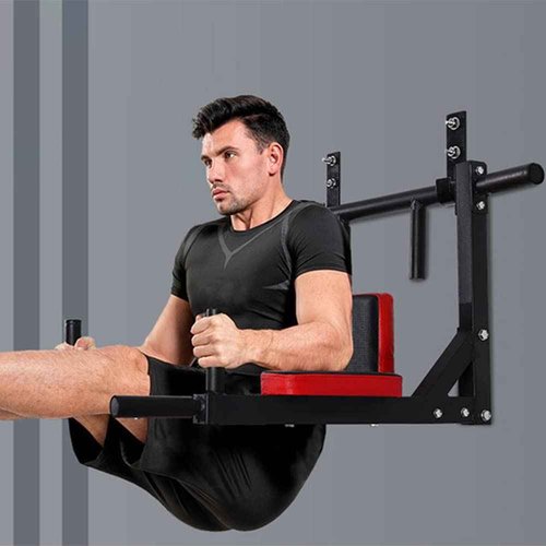 STARBRILLIANT Multi-functional Wall Mounted Pull Up Bar Heavy Duty Chin Up Bar for Home Gym Indoor Upper Body Workout, Power Tower Set Training Equipment Fitness Dip Stand Supports to 440 Lbs